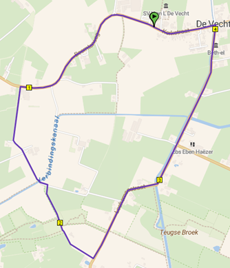 Route 5km wandelavond 1