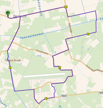 Route 10km wandelavond 2