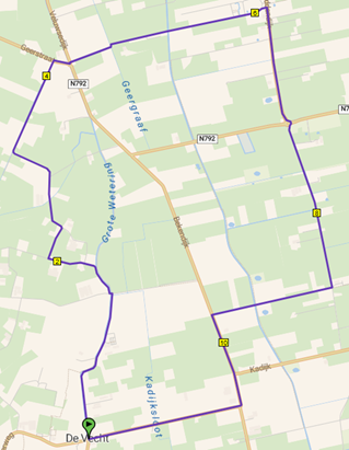 Route 10km wandelavond 3